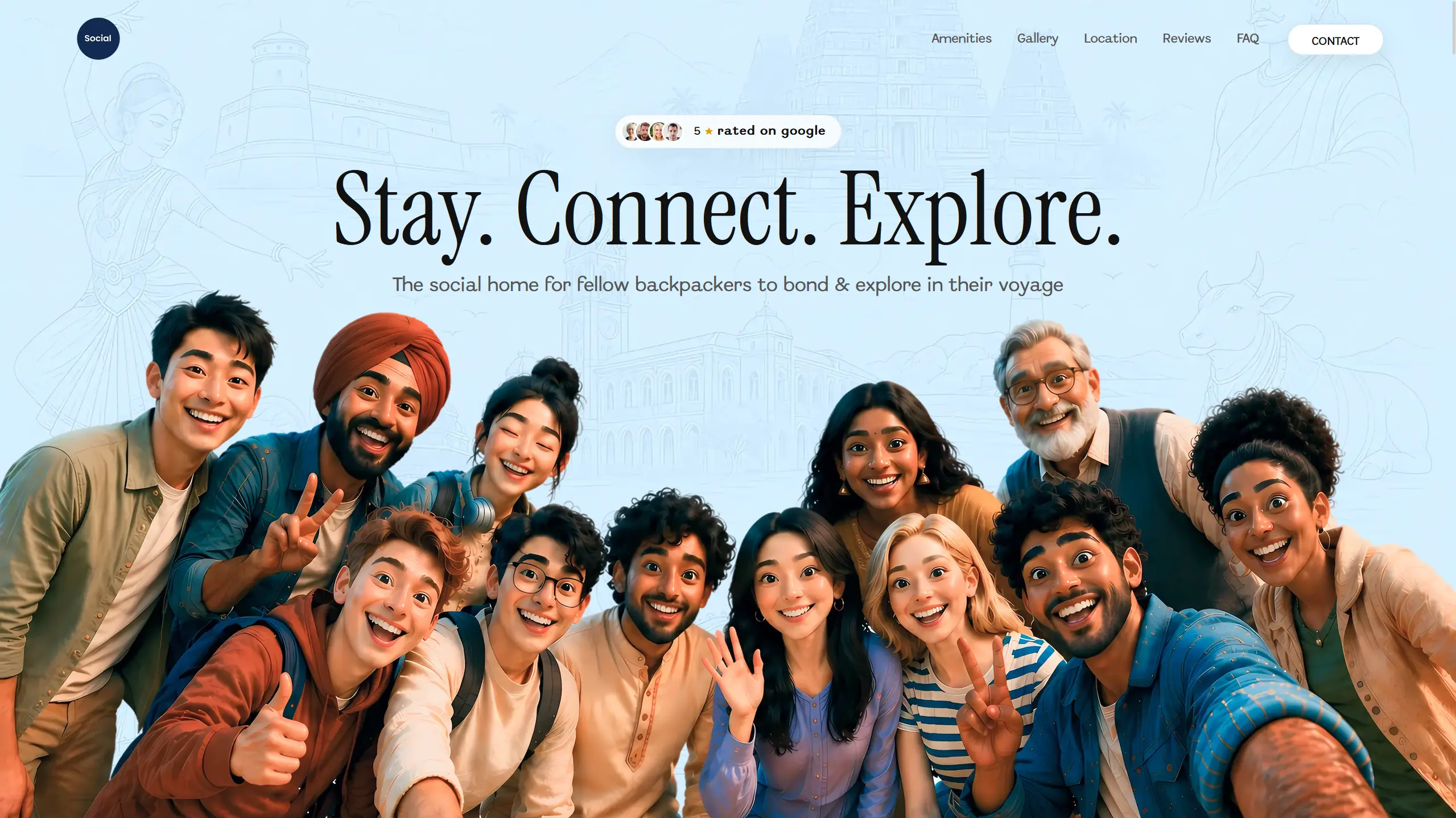 Social Backpacker Mockup